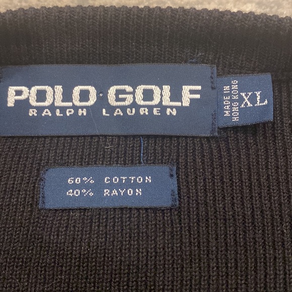 POLO GOLF BLACK AND WHITE HOUNDS TOOTH SWEATER VEST XL - Picture 3 of 9